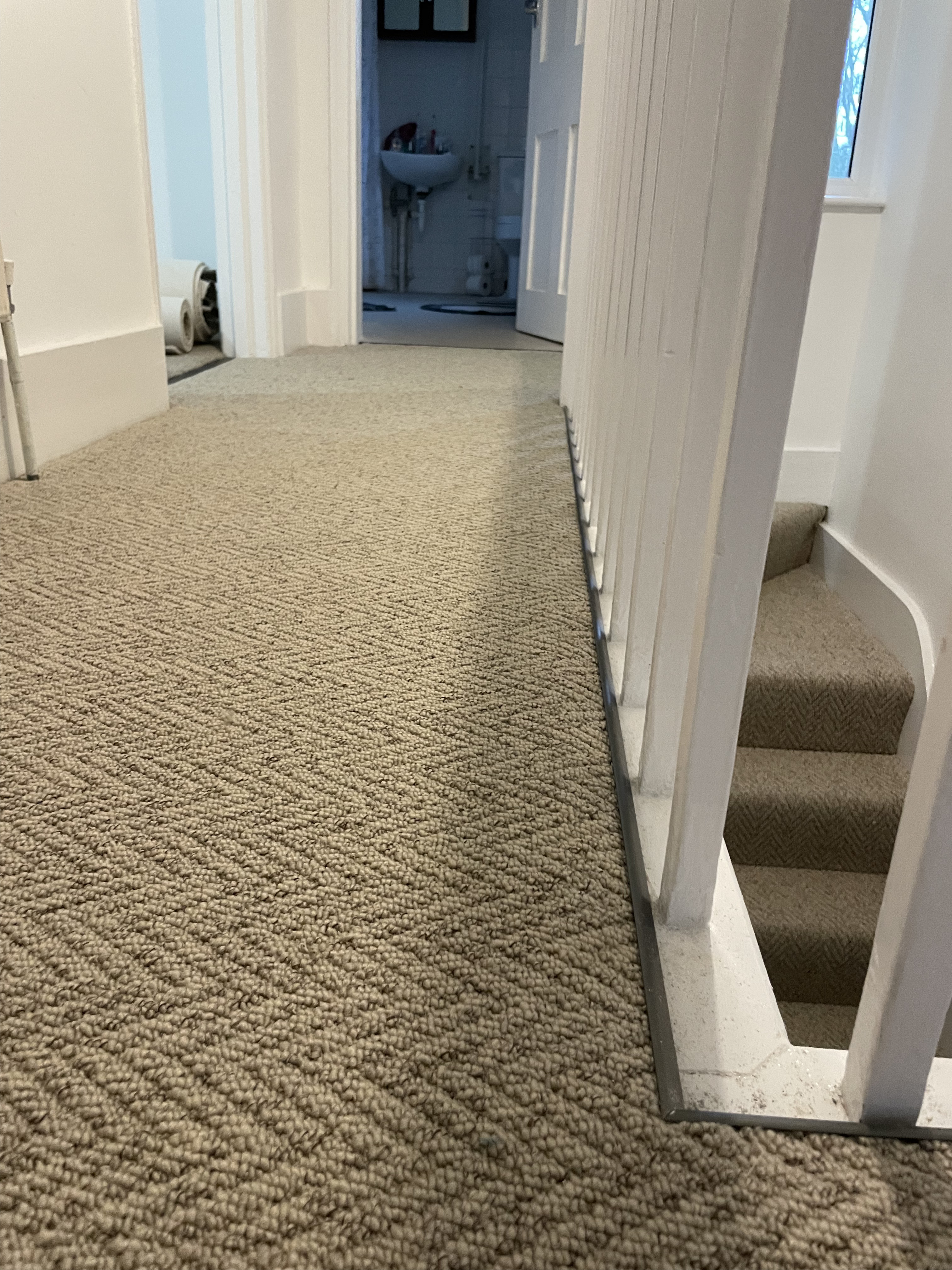 Hall and stairs carpet (after)